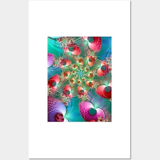 Fractal Hearts Design Posters and Art